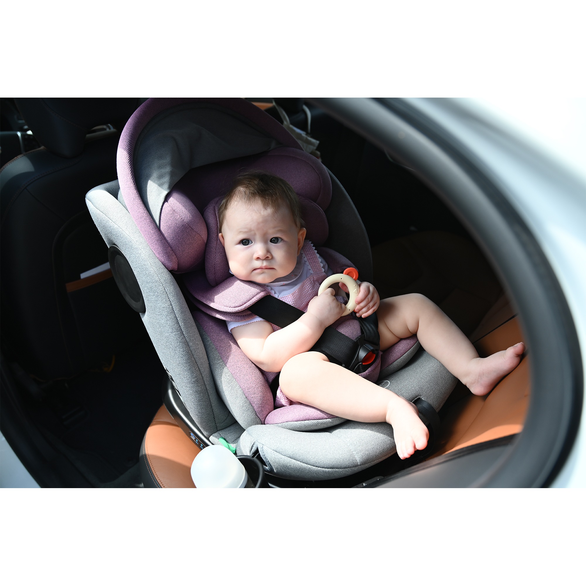 【国内出荷】【トップテザータイプ】チャイルドシート 新生児 ISOFIX 0歳～12歳 360度回転式 40～150cm ジュニアシート 調節可能 洗える キャノピー付き ベビーシート ドリンクホルダ