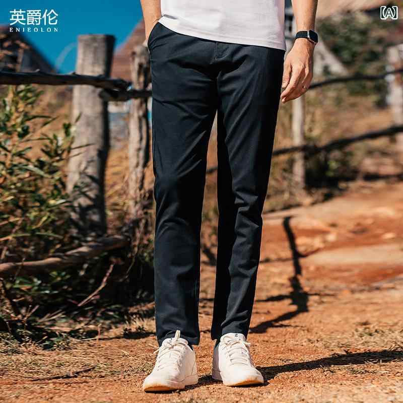 スラックス メンズ ファッション パンツ 薄手 カジュアル ズボン 夏 ストレート ビジネス スーツ 無地 テーパード ボトム メンズ