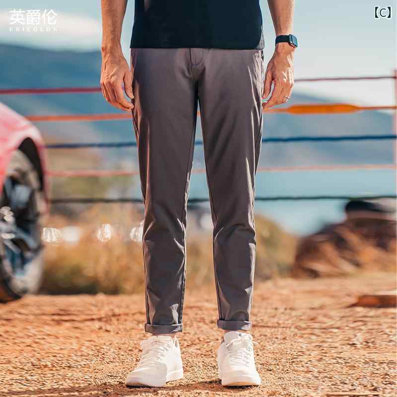 スラックス メンズ ファッション パンツ 薄手 カジュアル ズボン 夏 ストレート ビジネス スーツ 無地 テーパード ボトム メンズ