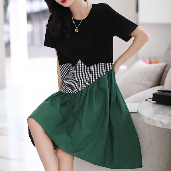 レディース ワンピース フレアスカート チュチュスカート ロングスカート ロング 半袖 ラウンドネック 襟なし ノーカラー セミフレア Aライン シック かわいい 大人可愛い シンプル ステッチ レディース ワンピース フレアスカート チュチュスカート ロングスカート ロング 半袖 ラウンドネック 襟なし ノーカラー セミフレア Aライン シック かわいい 大人可愛い シンプル ステッチ