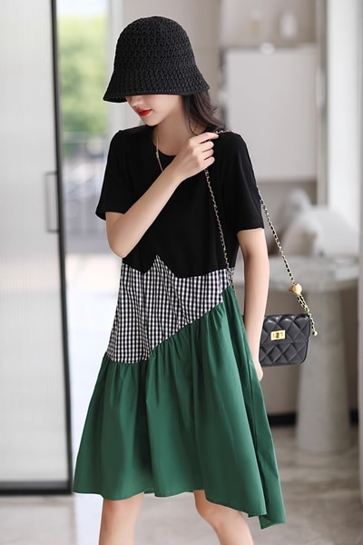 レディース ワンピース フレアスカート チュチュスカート ロングスカート ロング 半袖 ラウンドネック 襟なし ノーカラー セミフレア Aライン シック かわいい 大人可愛い シンプル ステッチ レディース ワンピース フレアスカート チュチュスカート ロングスカート ロング 半袖 ラウンドネック 襟なし ノーカラー セミフレア Aライン シック かわいい 大人可愛い シンプル ステッチ