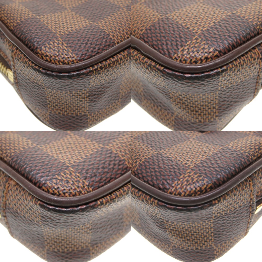 美品 エテュイ オカピPM ダミエ エベヌ M61738 ショルダーバッグ ダミエキャンバス/ダミエ ブラウン LV 0069【中古】 レディース