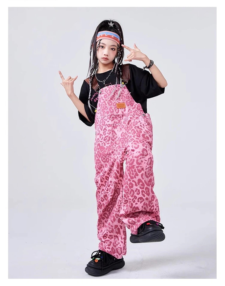 ベビー レオパード柄 単品 セット 子供服 男の子 女の子 キッズ ダンス 衣装 ヒップホップ