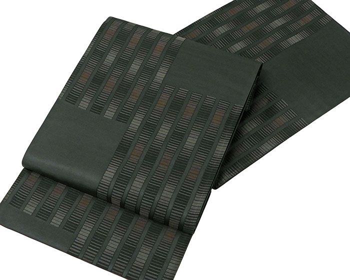 袋帯 新品仕立済 西陣 大光謹製 縦縞幾何模様 袋帯 新品 仕立て上がり