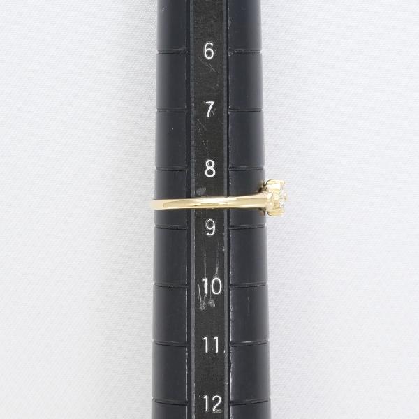 K18 18金 YG イエローゴールド リング 指輪 8.5号 ダイヤ ジュエリー 中古