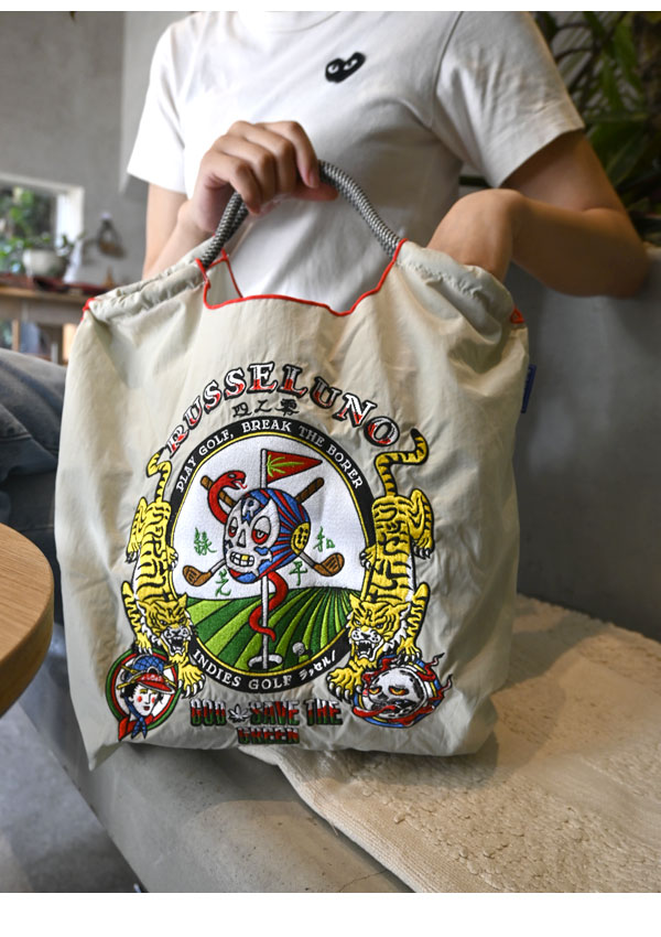 【即納】 Ball&Chain ボールアンドチェーン 正規品 Russeluno R.GOD SAVE THE GREEN Mサイズ バッグ ゴルフ エコバッグ トートバッグ 刺繍 【即納】 Ball&Chain ボールアンドチェーン 正規品 Russeluno R.GOD SAVE THE GREEN Mサイズ バッグ ゴルフ エコバッグ トートバッグ 刺繍