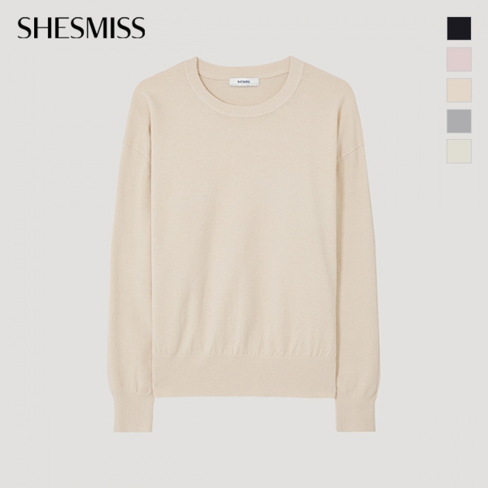 (シールズミス) ベーシックラウンドネックニット_SSKPOP12010 (シールズミス) ベーシックラウンドネックニット_SSKPOP12010