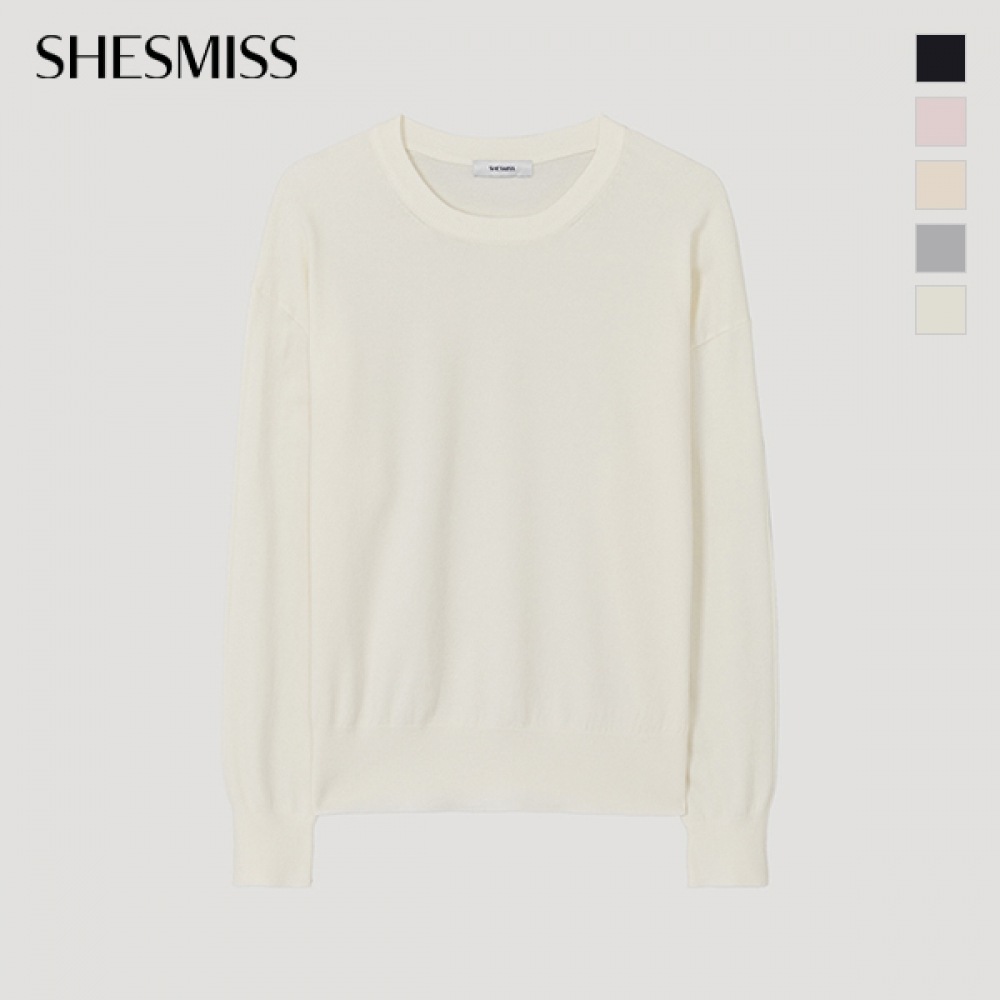 (シールズミス) ベーシックラウンドネックニット_SSKPOP12010 (シールズミス) ベーシックラウンドネックニット_SSKPOP12010