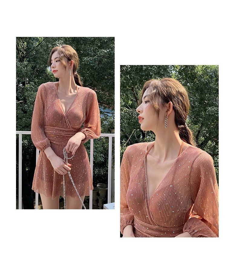 1 水陸両用 カップ付き 温泉 レースカバー 水着 レース 一体式 体型カバー ワンピース水着 体型カバー 日焼け止め ビキニ ラッシュガード メガ割