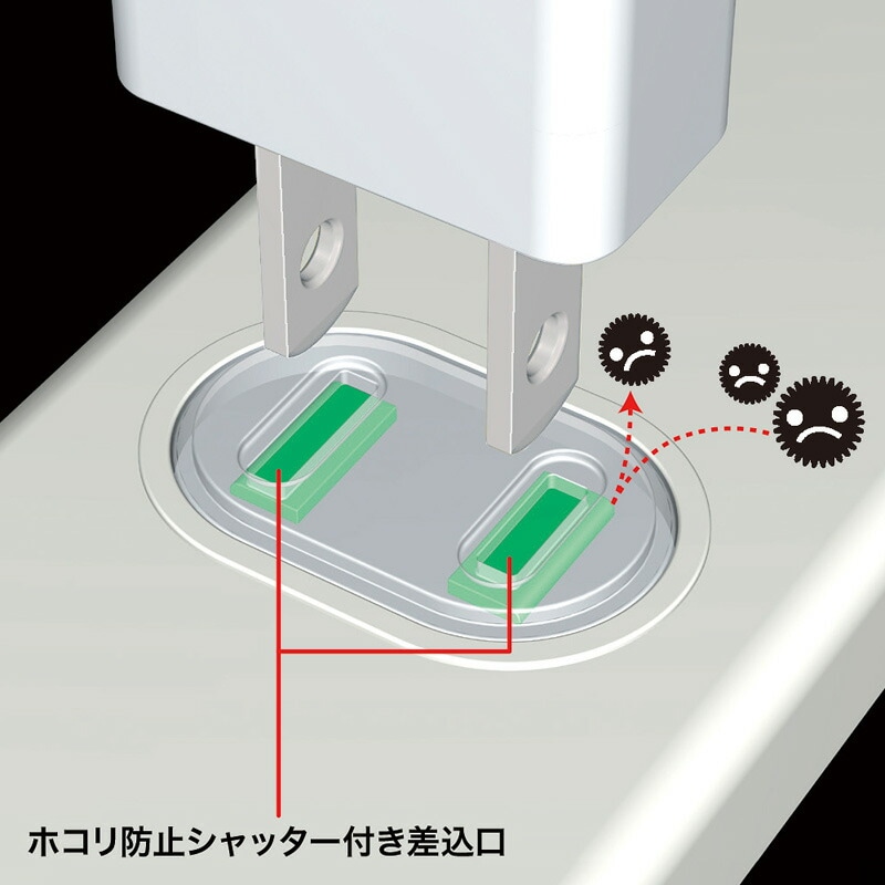 （まとめ買い）火災予防安全タップ 2P 3個口 3m ホワイト TAP-TSH33SWN [x3]