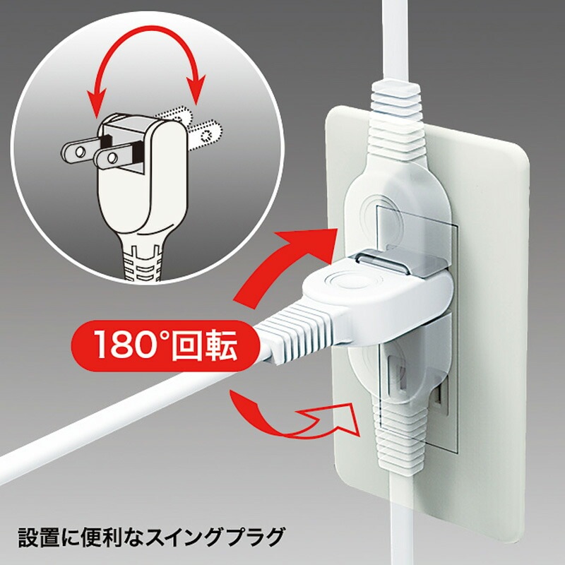 （まとめ買い）火災予防安全タップ 2P 3個口 3m ホワイト TAP-TSH33SWN [x3]