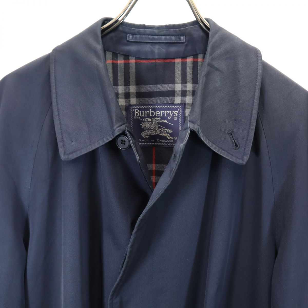 バーバリーズ 90s オールド ステンカラーコート ネイビー Burberrys メンズ
