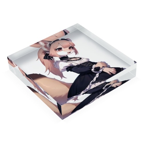 【文字入れ可能受注生産】フェレットの女の子 ミア アクリルブロック 【文字入れ可能受注生産】フェレットの女の子 ミア アクリルブロック