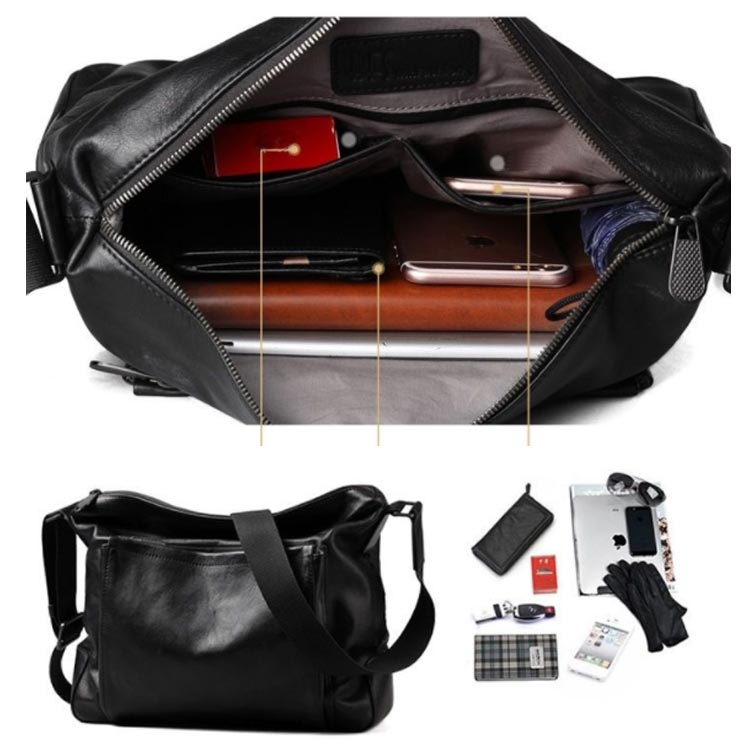 ショルダーバッグ メンズ 柔らかい メッセンジャーバッグ レザー 斜めがけ メンズバッグワンショルダー カジュアル 斜めがけ バッグ 通勤 シンプル ワンショルダー バッグ おしゃれ カバン 大人 無