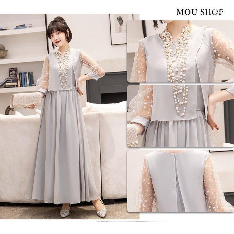 パーティードレス 10代 50代 30代40代 ワンピース おしゃれ フォーマル お呼ばれ シフォン マキシ キャバ 秋 冬 カラードレス 結婚式 成人式