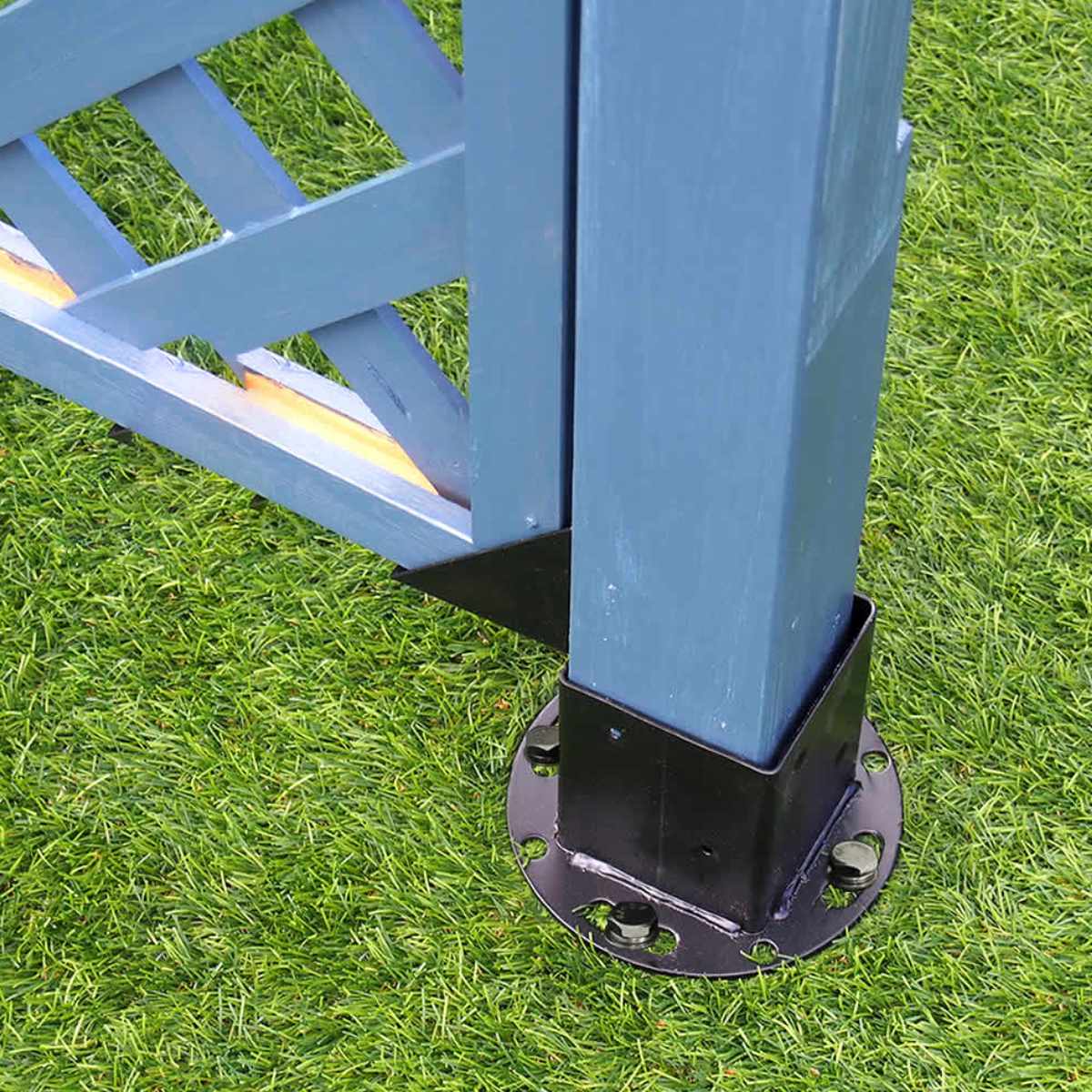 固定金具 支柱用 土中用 調整機能付き ラティス フェンス用 4個 部品 金具 固定 固定用 パーツ パーゴラ ガーデンアーチ用 ラティス フェンス用 調整 バルコニーアーチ ガーデニング