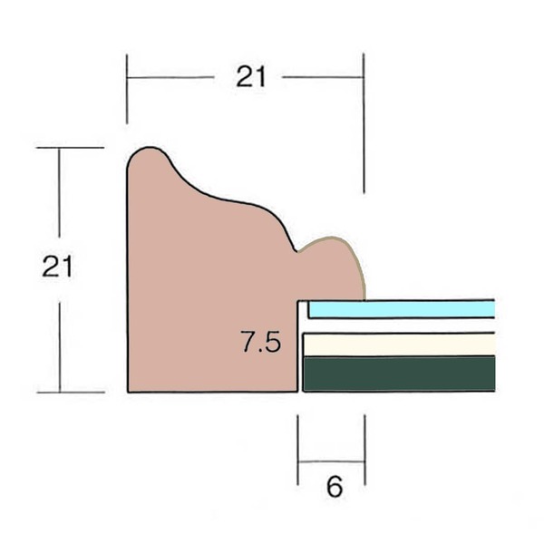 [軽量水彩額]色あせを防ぐUVカットアクリル/マット付き 水彩額F4号 ピンク