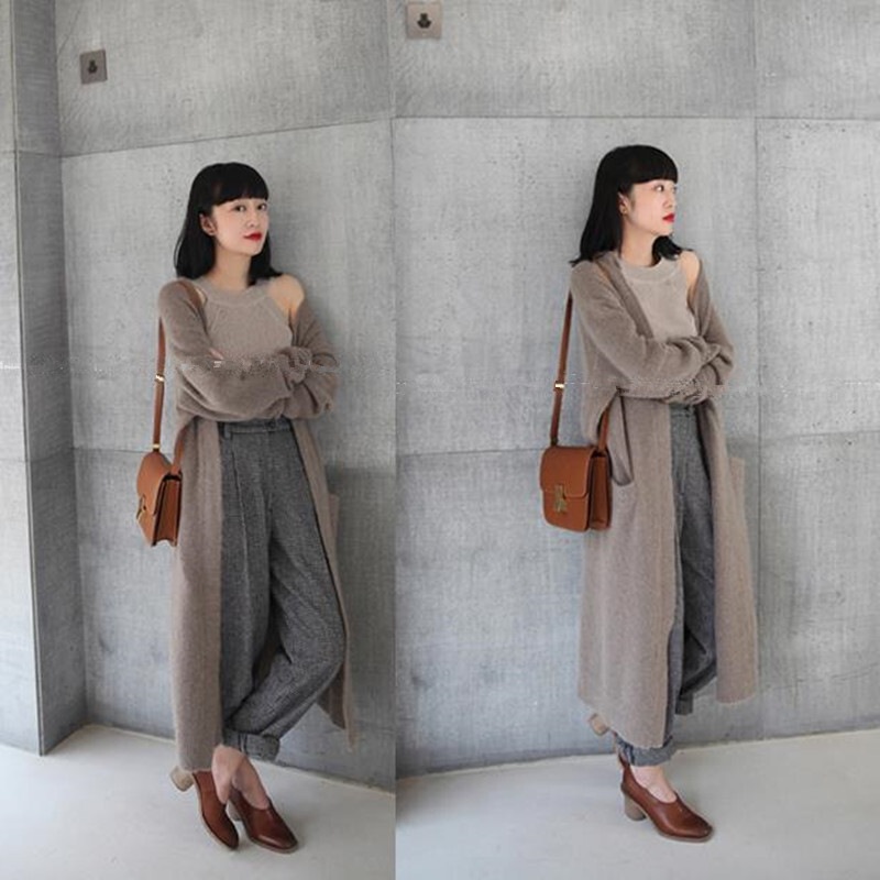 2色 ロングカーディガン トップス カーディガン アウター レディース 秋冬 カジュアル ゆったり 長袖 ロング丈 マキシ丈 9分丈 アンクル丈 ボリューム袖 萌袖 ストレート BIGシルエット ポケ 2色 ロングカーディガン トップス カーディガン アウター レディース 秋冬 カジュアル ゆったり 長袖 ロング丈 マキシ丈 9分丈 アンクル丈 ボリューム袖 萌袖 ストレート BIGシルエット ポケ