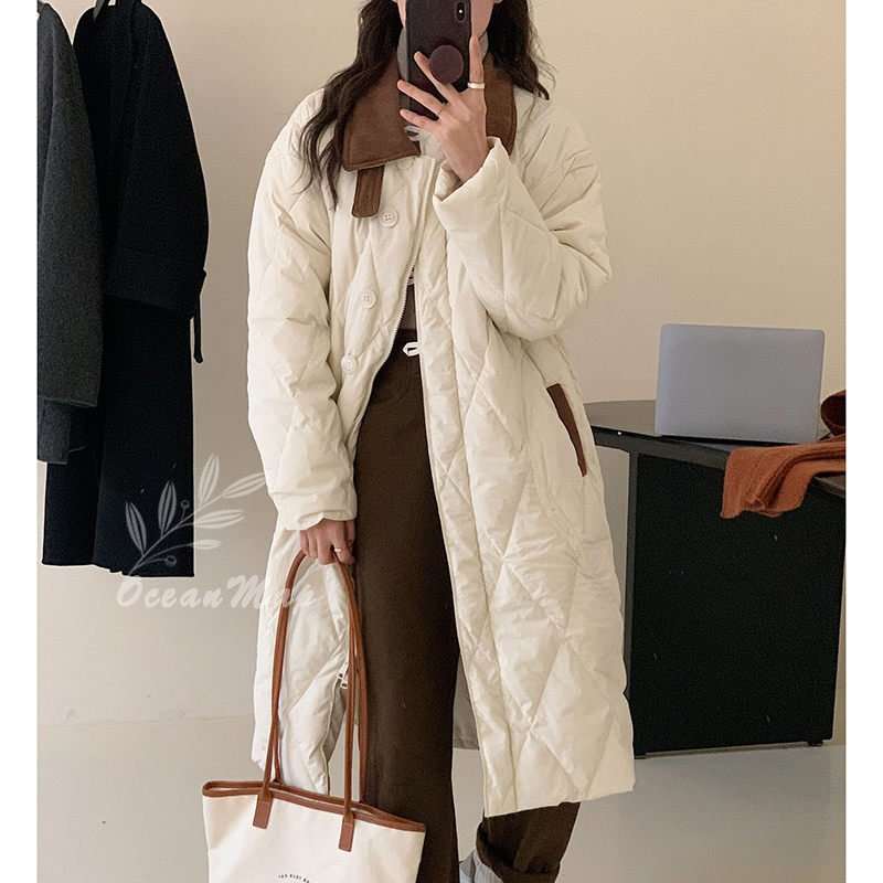 ロングコート レディース 冬 大きいサイズ ベンチコート キルティング コート ジャケット ダウンジャケット ダウンコート ポケット 着痩せ 無地 冬服 軽量 防寒 アウトドア 通勤 スタイリッシュ