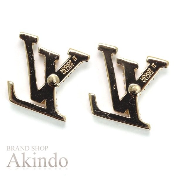 【新品同様】ルイヴィトン ピアス・LV アイコニック ストラス M00609 ゴールド ラインストーン レディース プレゼント LOUIS VUITTON ピアス アクセサリー ビトン ブランド ギフ