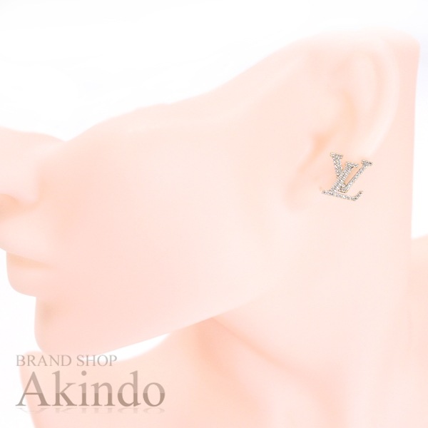 【新品同様】ルイヴィトン ピアス・LV アイコニック ストラス M00609 ゴールド ラインストーン レディース プレゼント LOUIS VUITTON ピアス アクセサリー ビトン ブランド ギフ