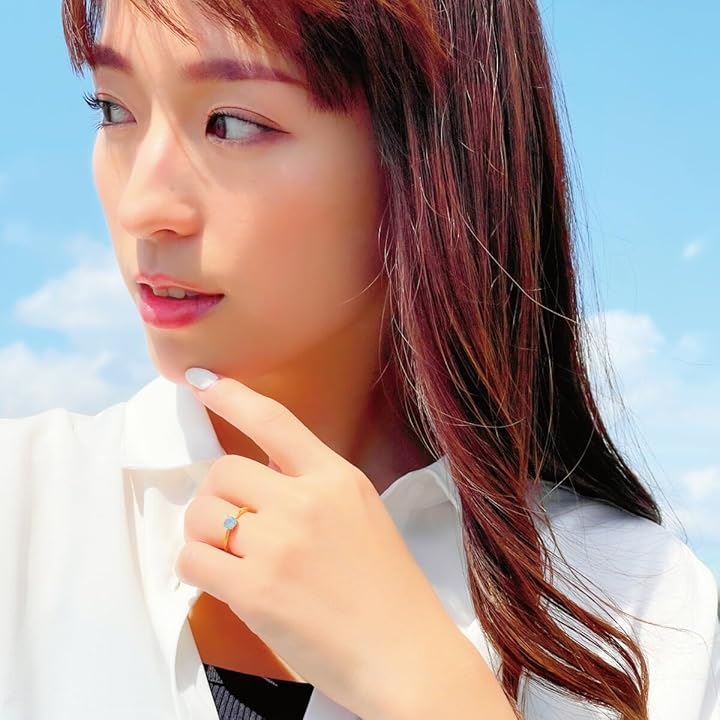 Piena ピエナサージカルステンレス316L製 天然石 フリーサイズ 一石 ハワイアンジュエリー リング レディース ブルートパーズ/ゴールド(ブルートパーズ / ゴールド) Piena ピエナサージカルステンレス316L製 天然石 フリーサイズ 一石 ハワイアンジュエリー リング レディース ブルートパーズ/ゴールド(ブルートパーズ / ゴールド)