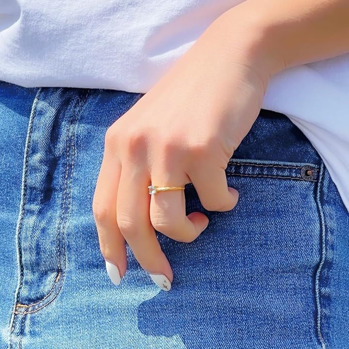 Piena ピエナサージカルステンレス316L製 天然石 フリーサイズ 一石 ハワイアンジュエリー リング レディース ブルートパーズ/ゴールド(ブルートパーズ / ゴールド) Piena ピエナサージカルステンレス316L製 天然石 フリーサイズ 一石 ハワイアンジュエリー リング レディース ブルートパーズ/ゴールド(ブルートパーズ / ゴールド)