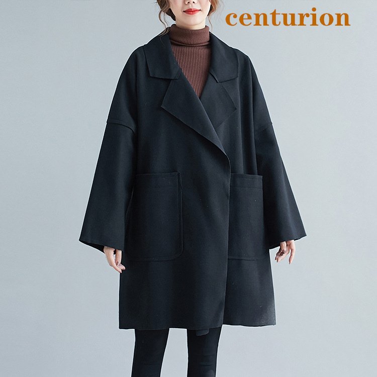 チェスターコート レディース ライトコート コーディガン 前開き オーバーサイズ ブラック ブラウ