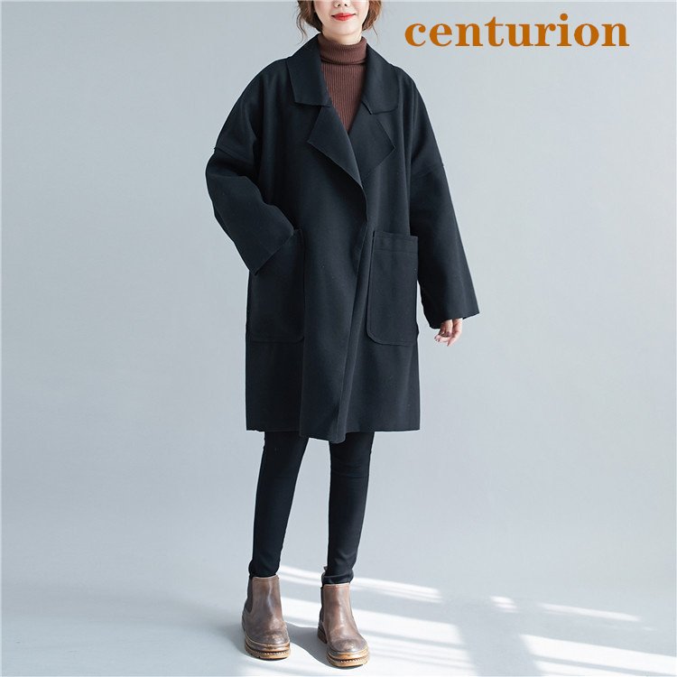 チェスターコート レディース ライトコート コーディガン 前開き オーバーサイズ ブラック ブラウ