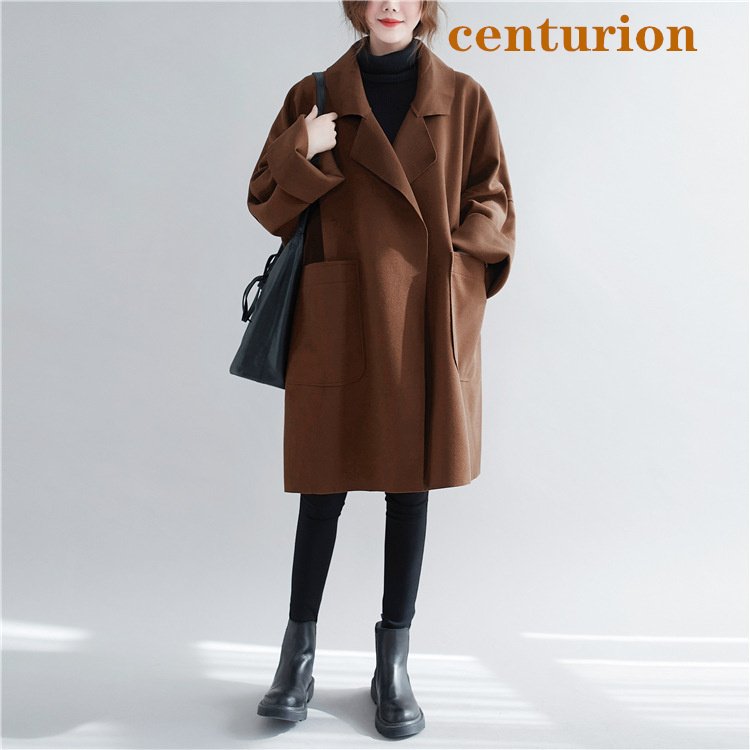 チェスターコート レディース ライトコート コーディガン 前開き オーバーサイズ ブラック ブラウ