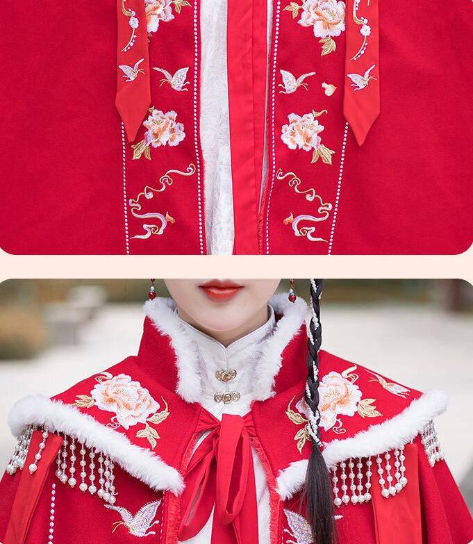 美品裏起毛レディース漢服マント ロング丈羽織 唐装漢服 冬 花刺繍マント ケープ 森ガール風中華服 厚手 古典美人 ファー付きチャイナ服 コスプレ衣装 暖かいクリスマス舞台衣装 中華厚手羽織コート ハ 美品裏起毛レディース漢服マント ロング丈羽織 唐装漢服 冬 花刺繍マント ケープ 森ガール風中華服 厚手 古典美人 ファー付きチャイナ服 コスプレ衣装 暖かいクリスマス舞台衣装 中華厚手羽織コート ハ