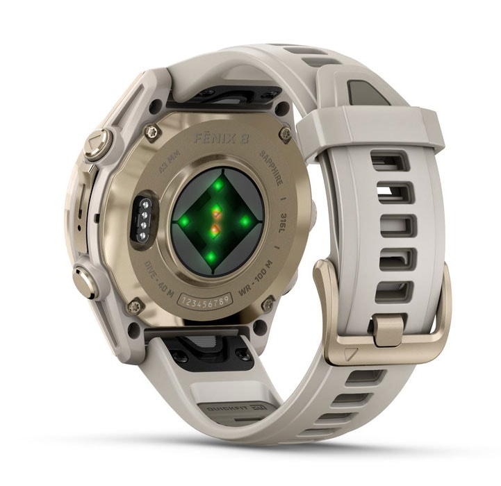 ガーミン fenix 8 Sapphire AMOLED 43mm Soft Gold / Fog Gray 【Suica対応】スマートウォッチ 010-02903-16 ガーミン fenix 8 Sapphire AMOLED 43mm Soft Gold / Fog Gray 【Suica対応】スマートウォッチ 010-02903-16