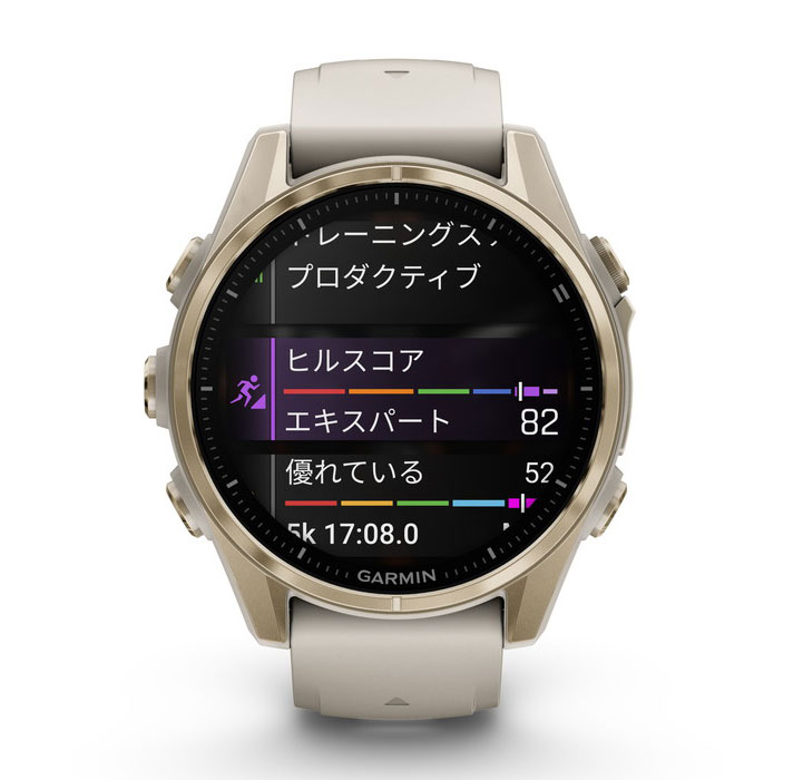 ガーミン fenix 8 Sapphire AMOLED 43mm Soft Gold / Fog Gray 【Suica対応】スマートウォッチ 010-02903-16 ガーミン fenix 8 Sapphire AMOLED 43mm Soft Gold / Fog Gray 【Suica対応】スマートウォッチ 010-02903-16