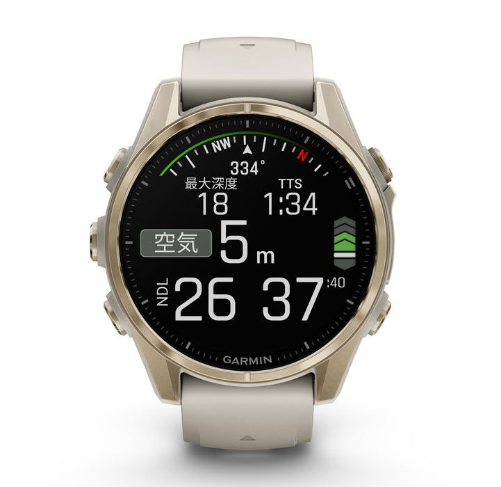 ガーミン fenix 8 Sapphire AMOLED 43mm Soft Gold / Fog Gray 【Suica対応】スマートウォッチ 010-02903-16 ガーミン fenix 8 Sapphire AMOLED 43mm Soft Gold / Fog Gray 【Suica対応】スマートウォッチ 010-02903-16