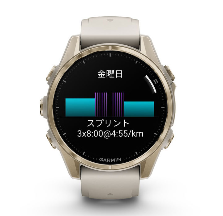 ガーミン fenix 8 Sapphire AMOLED 43mm Soft Gold / Fog Gray 【Suica対応】スマートウォッチ 010-02903-16 ガーミン fenix 8 Sapphire AMOLED 43mm Soft Gold / Fog Gray 【Suica対応】スマートウォッチ 010-02903-16