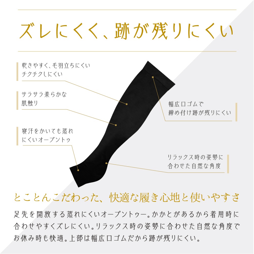 【5枚組】 むくまナイトソックス むくみの軽減 予防 血行(静脈還流)の促進 一般医療機器 日本製