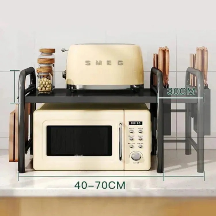 幅4070cm レンジ上 伸縮式 電子レンジラック 2段式 キッチン収納ラ オーブンレンジラック ラック 高さ調整可能 レンジラック レンジ上ラック 新作登場