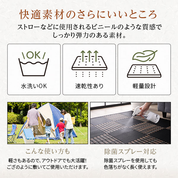 ラグ マット い草 調 江戸間3畳 約174x261cm ブラウン ラグ マット い草 調 江戸間3畳 約174x261cm ブラウン