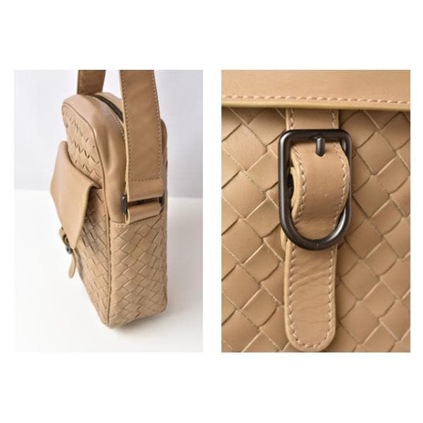 ショルダーバッグ メンズ BOTTEGA VENETA レザー キャメル 113092 V4651 9600 ショルダーバッグ メンズ BOTTEGA VENETA レザー キャメル 113092 V4651 9600