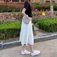 【送料無料】切り替え フレア ミディアム丈 ミモレ ひざ下 ウエストゴム フレア ボトムス 3色 レディース スカート ティアード 4段 【送料無料】切り替え フレア ミディアム丈 ミモレ ひざ下 ウエストゴム フレア ボトムス 3色 レディース スカート ティアード 4段