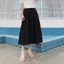 【送料無料】切り替え フレア ミディアム丈 ミモレ ひざ下 ウエストゴム フレア ボトムス 3色 レディース スカート ティアード 4段 【送料無料】切り替え フレア ミディアム丈 ミモレ ひざ下 ウエストゴム フレア ボトムス 3色 レディース スカート ティアード 4段