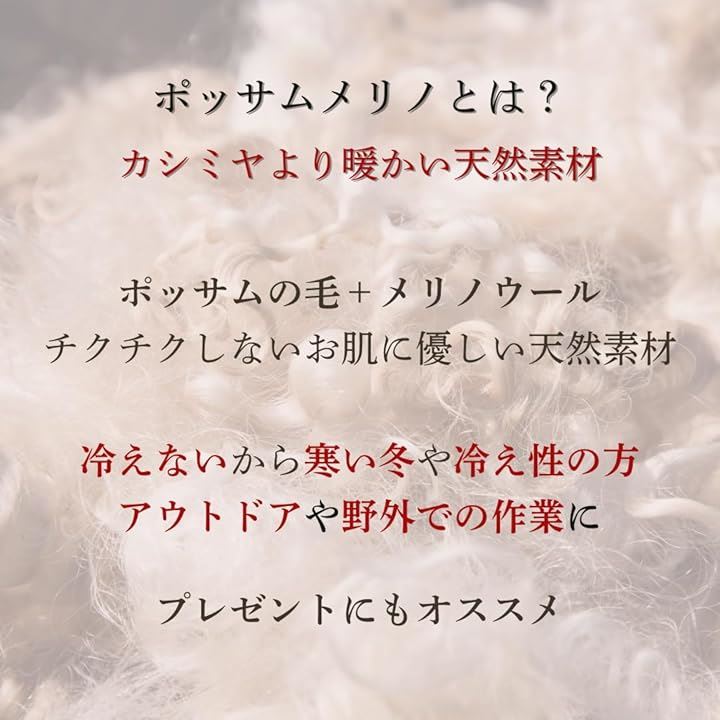 ポッサムメリノ 手袋 オープンフィンガーグローブ 防寒 防風 保温グローブ スマホ対応 男女兼用 暖かい ウール手袋 自転車 バイク アウトドア 通勤通学 秋( ナチュラル, L)