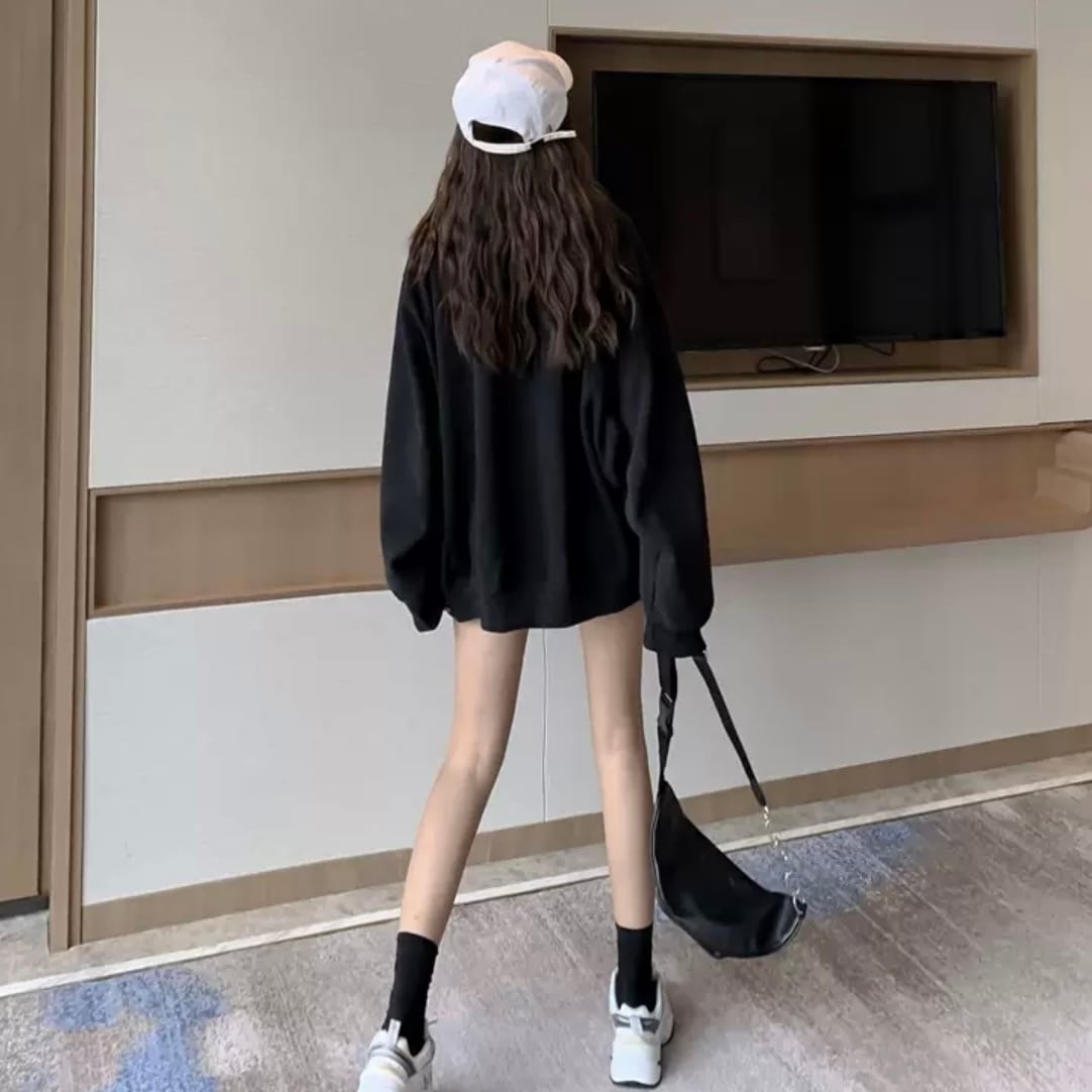 トップス シンプル パーカー フードなし トレーナー スウェット 袖あり 長袖 ドロップショルダー 萌袖 Uネック ラウンドネック クルーネック ストレート 可愛い シンプル カジュアル おしゃれ トップス シンプル パーカー フードなし トレーナー スウェット 袖あり 長袖 ドロップショルダー 萌袖 Uネック ラウンドネック クルーネック ストレート 可愛い シンプル カジュアル おしゃれ