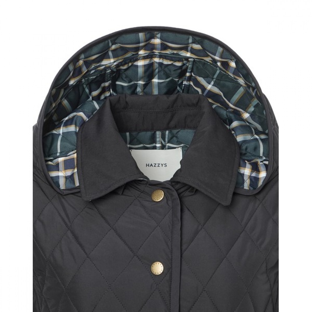 (ヘッジスレディース) 25SS クラシックハーフキルトジャンパーブラック HSJU5AC11BA (ヘッジスレディース) 25SS クラシックハーフキルトジャンパーブラック HSJU5AC11BA