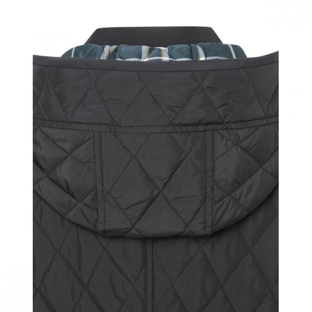 (ヘッジスレディース) 25SS クラシックハーフキルトジャンパーブラック HSJU5AC11BA (ヘッジスレディース) 25SS クラシックハーフキルトジャンパーブラック HSJU5AC11BA