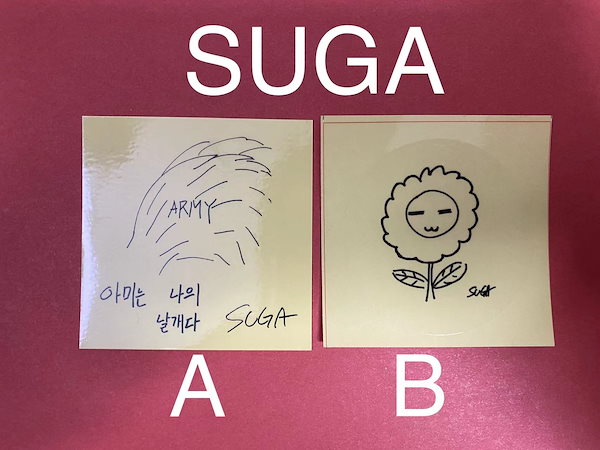 BTS サノク手書きステッカー ユンギ suga i need you時期