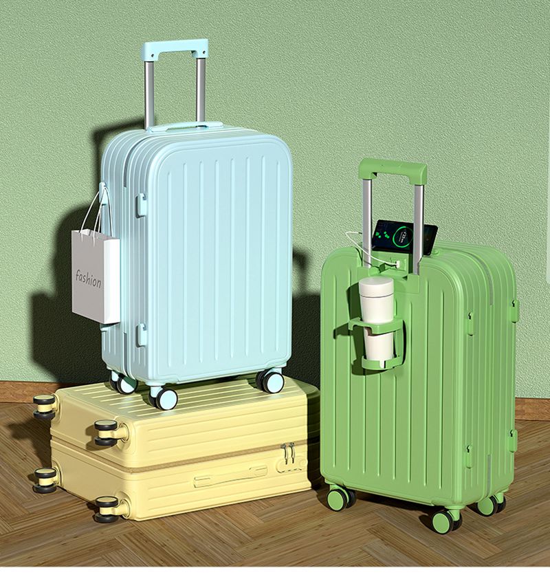 【急速出荷!】スーツケース 大容量 USBポート付きカップホルダー付き 40L 65L 75L キャリーケース 3-11日用 機内持ち込み キャリーバッグ 超軽量 ダイヤル式ロック 泊まる かわいい