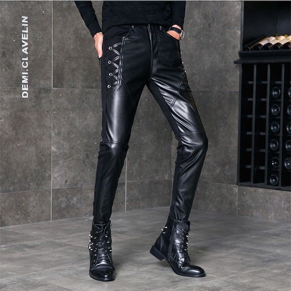 黒革パンツ 楽天市場】日本未発売! [Genuine Leather Full Length Straight