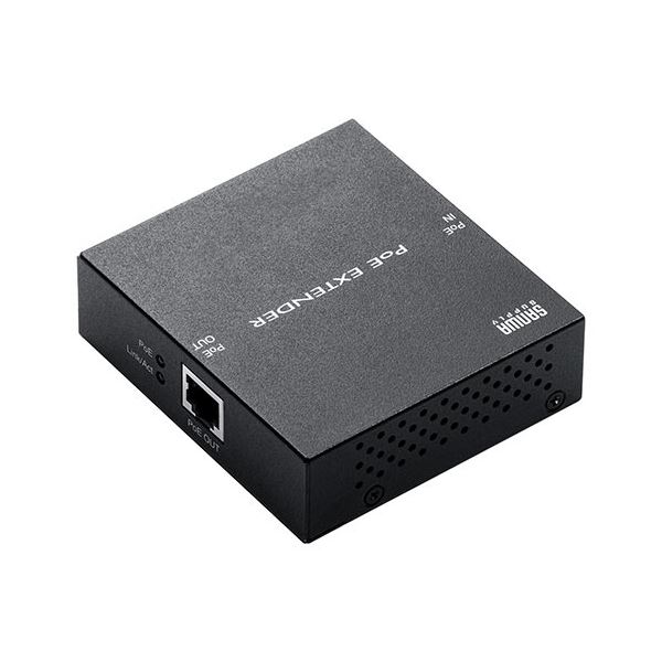 サンワダイレクトPoEエクステンダー（受電/給電対応/ギガビット/PoE延長/ファンレス） 500-SWH010 1個_1