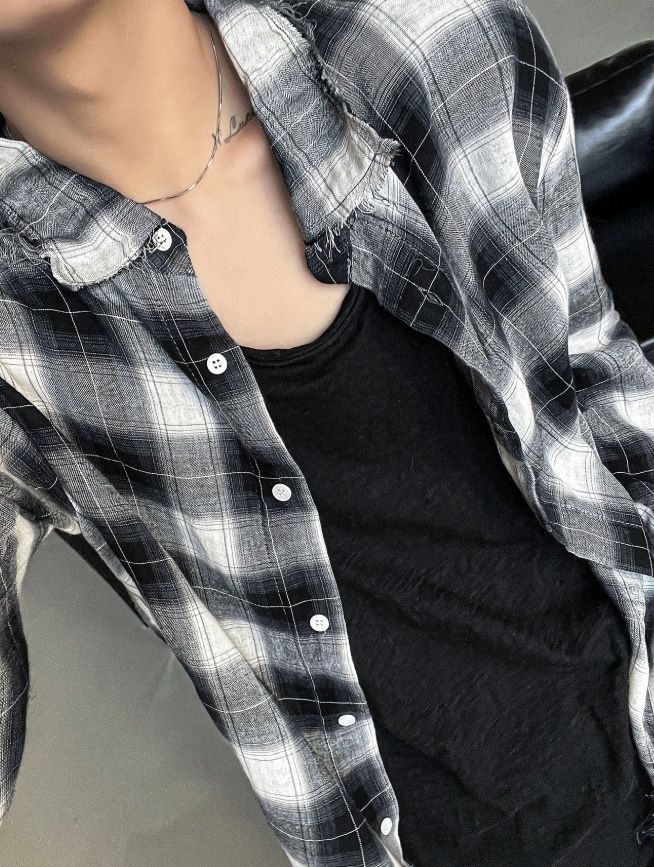 [COSYHARU公式]Cutting Detail Oversized Fit Shirt